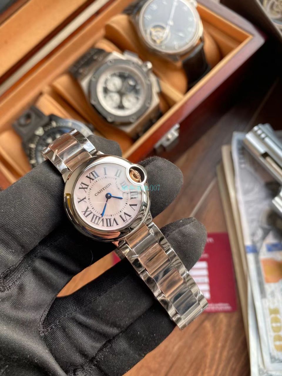 V6 Factory  Cartier  蓝气球28毫米女装复刻高仿W6920034 wrist watch  / K331