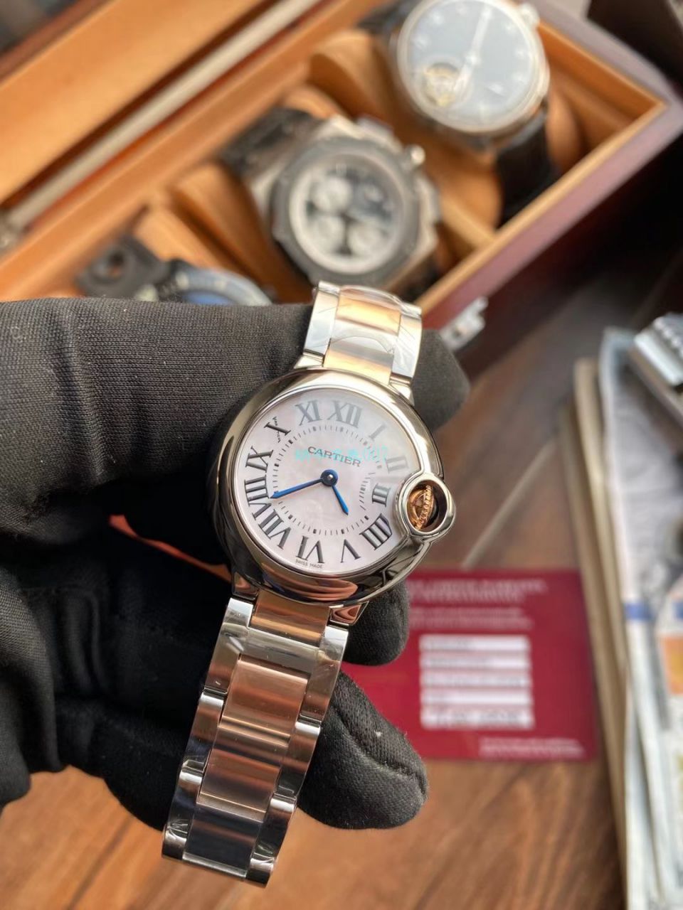 V6 Factory  Cartier  蓝气球28毫米女装复刻高仿W6920034 wrist watch  / K331