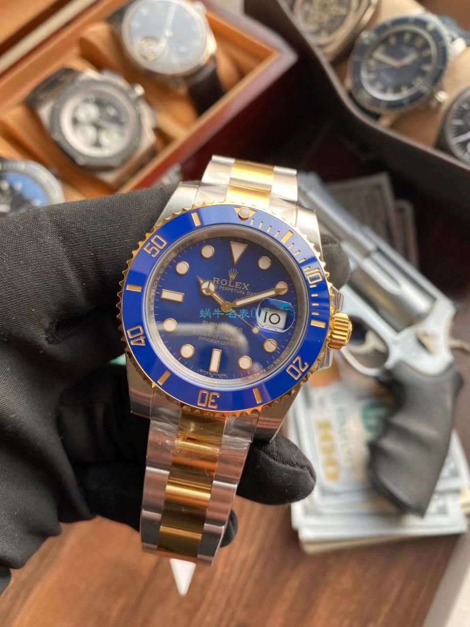 VS Factory  Rolex  Submariner 型间金蓝水鬼一比一超A高仿手表116613LB-97203 / R712