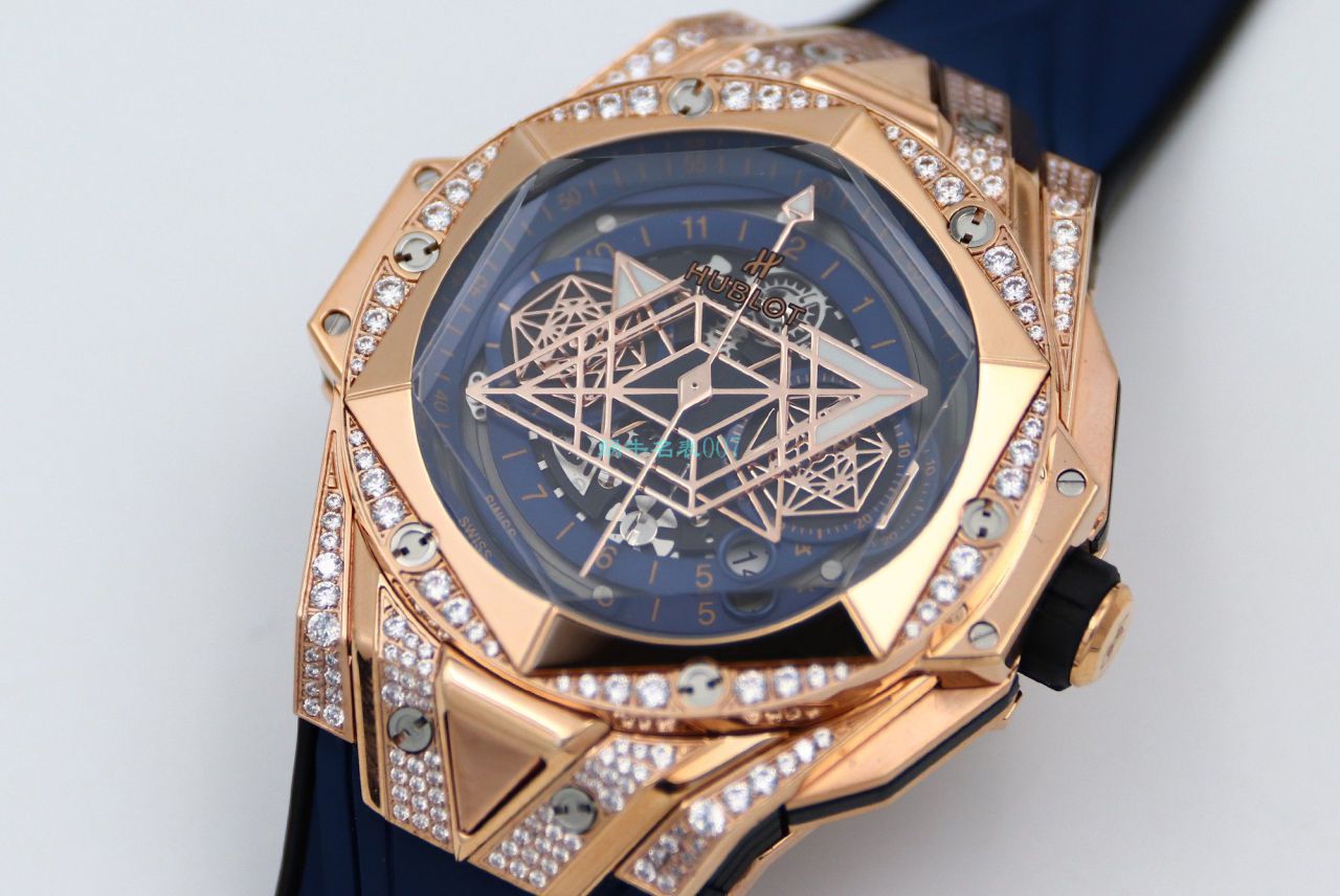 HB Factory 超A高仿手表 hublot Big Bang Sang Bleu II 刺青二代418.OX.2001.RX.1604.MXM20 wrist watch  / YB117