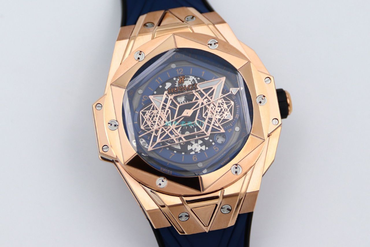 HB Factory 超A高仿手表 hublot Big Bang Sang Bleu II 刺青二代418.OX.2001.RX.1604.MXM20 wrist watch  / YB117