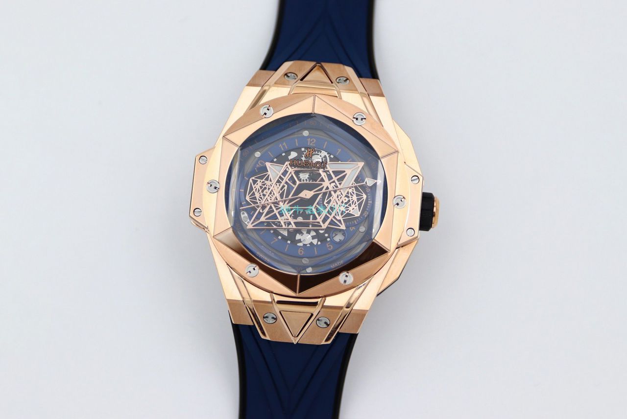 HB Factory 超A高仿手表 hublot Big Bang Sang Bleu II 刺青二代418.OX.2001.RX.1604.MXM20 wrist watch  / YB117