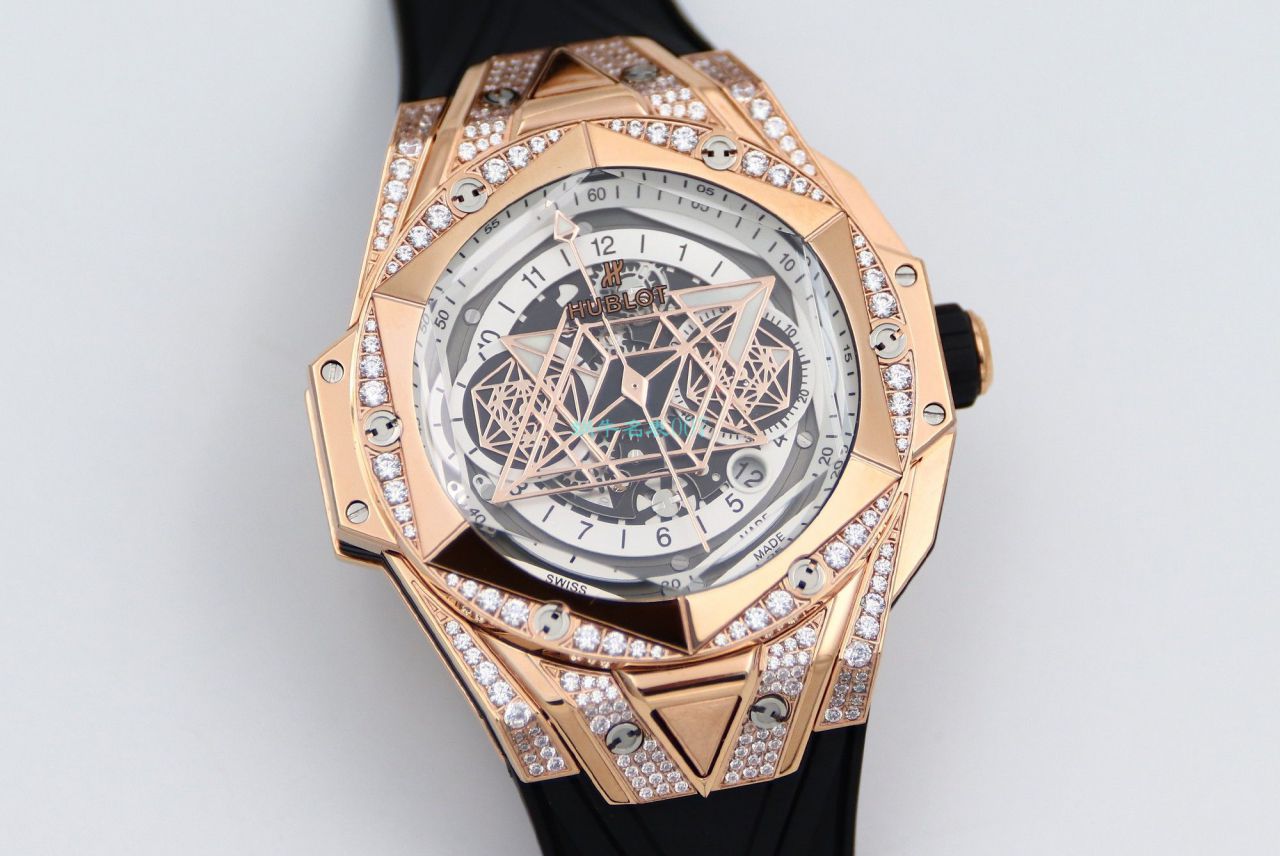 HB Factory 超A高仿手表 hublot Big Bang Sang Bleu II 刺青二代418.OX.2001.RX.1604.MXM20 wrist watch  / YB117