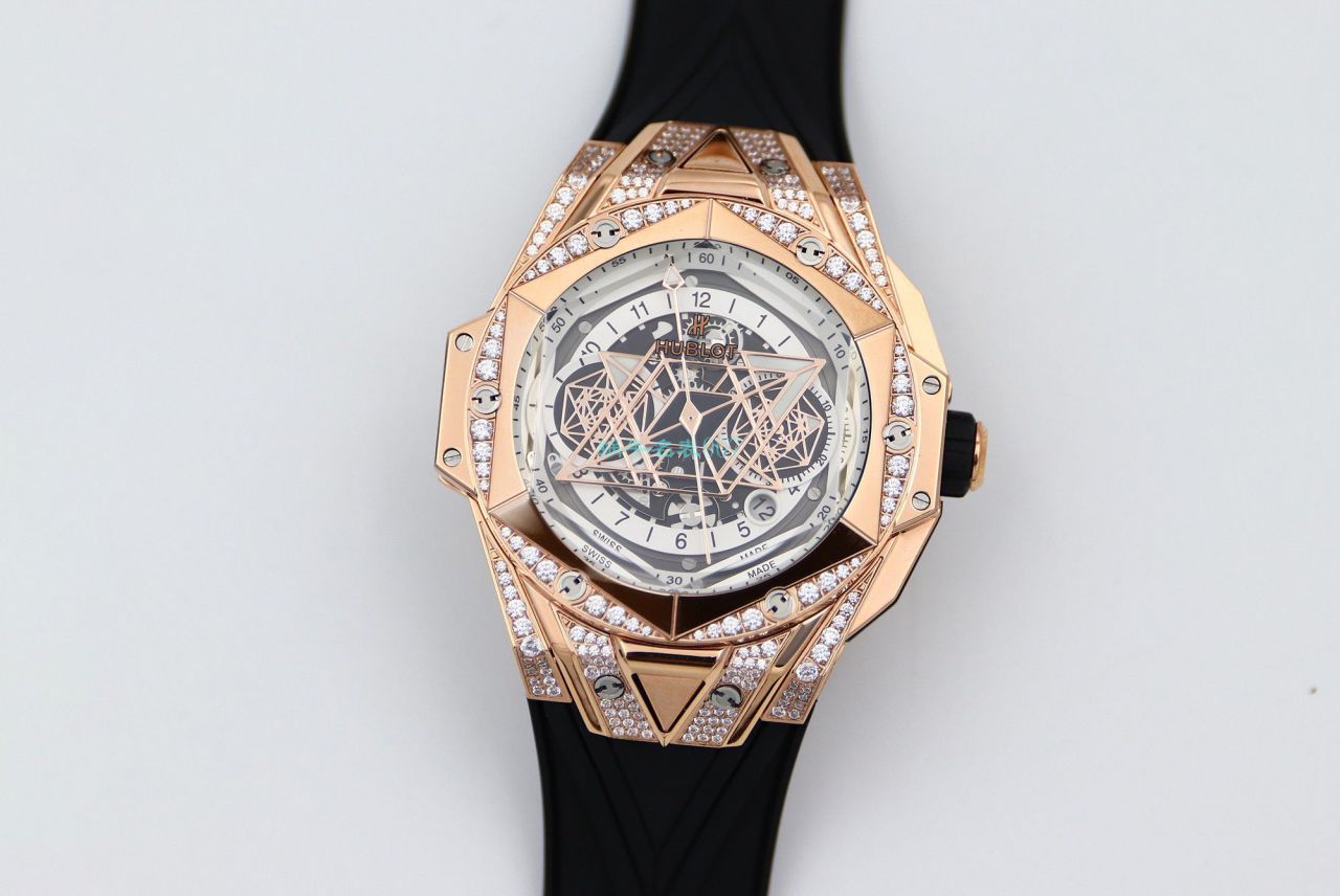 HB Factory 超A高仿手表 hublot Big Bang Sang Bleu II 刺青二代418.OX.2001.RX.1604.MXM20 wrist watch  / YB117
