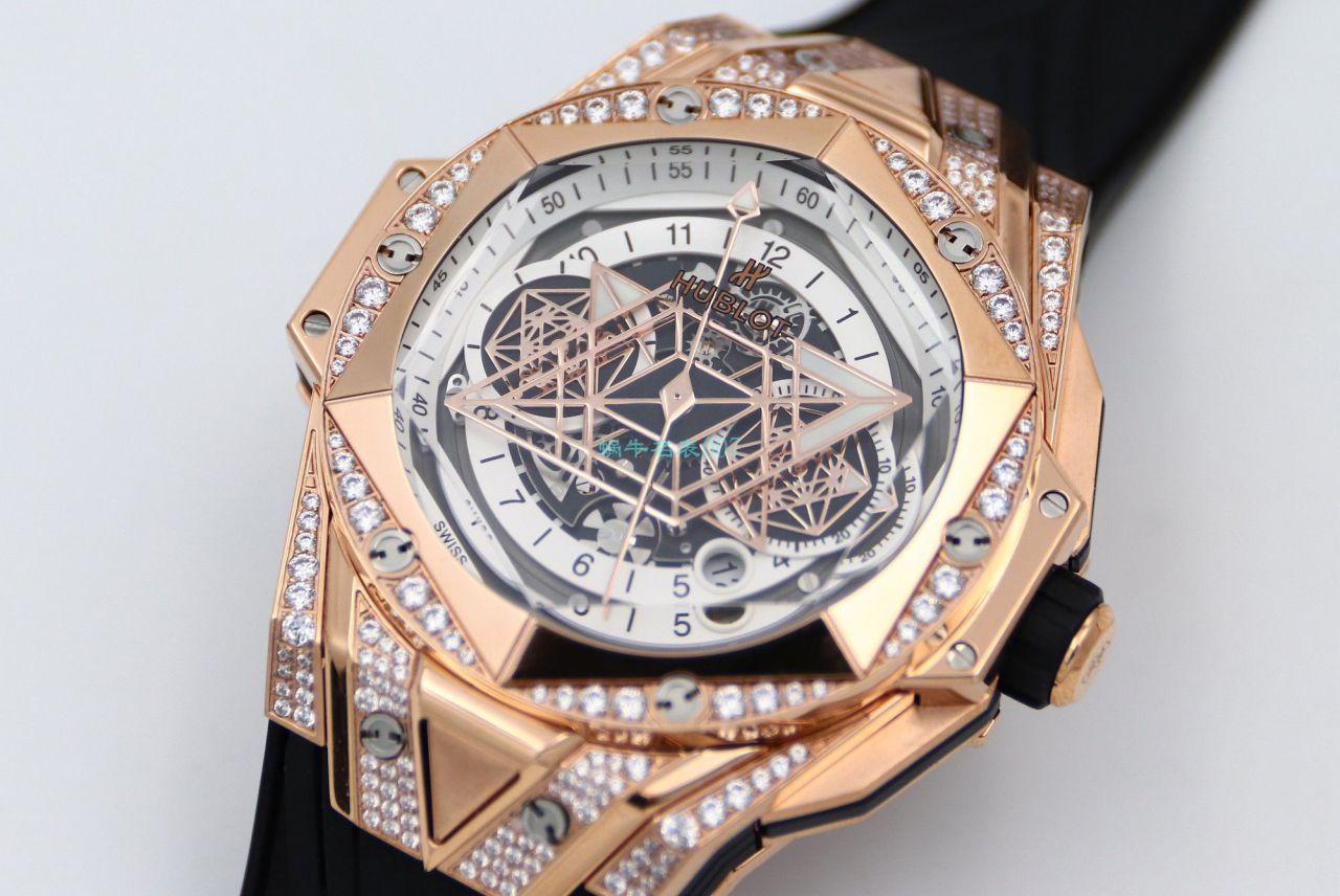 HB Factory 超A高仿手表 hublot Big Bang Sang Bleu II 刺青二代418.OX.2001.RX.1604.MXM20 wrist watch  / YB117