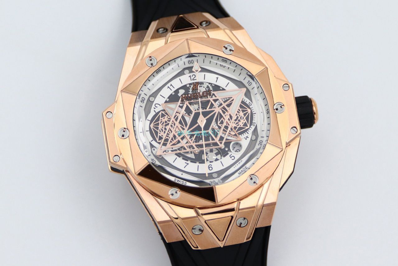 HB Factory 超A高仿手表 hublot Big Bang Sang Bleu II 刺青二代418.OX.2001.RX.1604.MXM20 wrist watch  / YB117