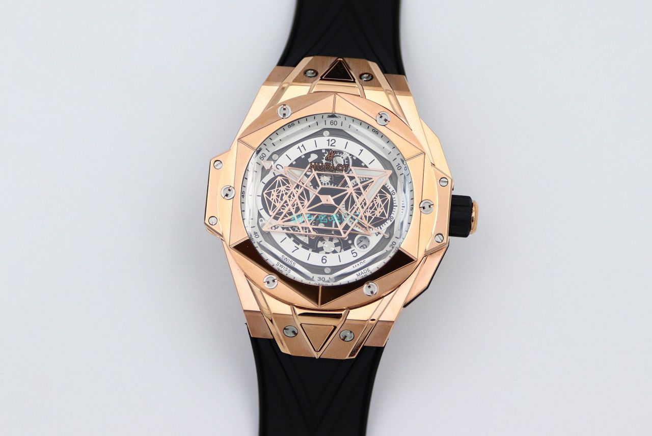 HB Factory 超A高仿手表 hublot Big Bang Sang Bleu II 刺青二代418.OX.2001.RX.1604.MXM20 wrist watch  / YB117