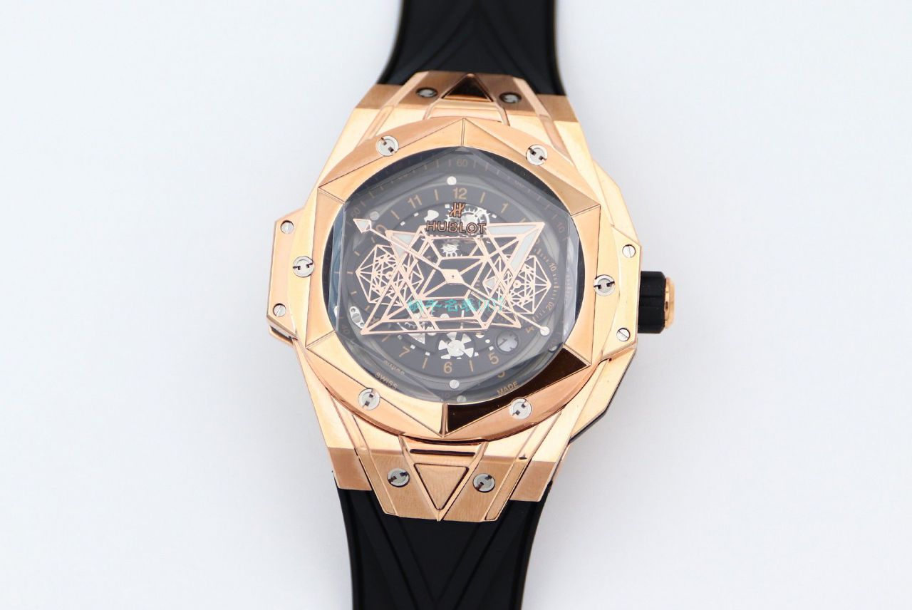 HB Factory 超A高仿手表 hublot Big Bang Sang Bleu II 刺青二代418.OX.2001.RX.1604.MXM20 wrist watch  / YB117