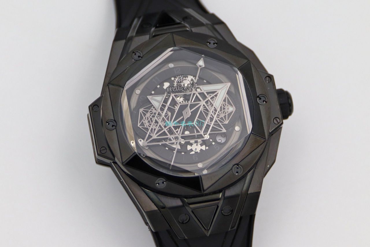 HB Factory 超A高仿手表 hublot Big Bang Sang Bleu II 刺青二代418.OX.2001.RX.1604.MXM20 wrist watch  / YB117