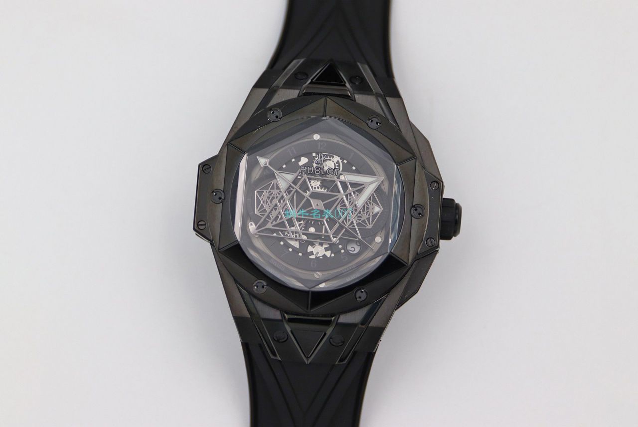HB Factory 超A高仿手表 hublot Big Bang Sang Bleu II 刺青二代418.OX.2001.RX.1604.MXM20 wrist watch  / YB117