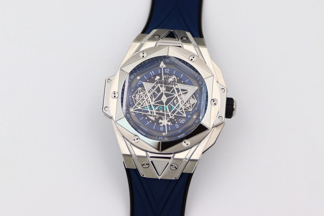 HB Factory 超A高仿手表 hublot Big Bang Sang Bleu II 刺青二代418.OX.2001.RX.1604.MXM20 wrist watch  / YB117
