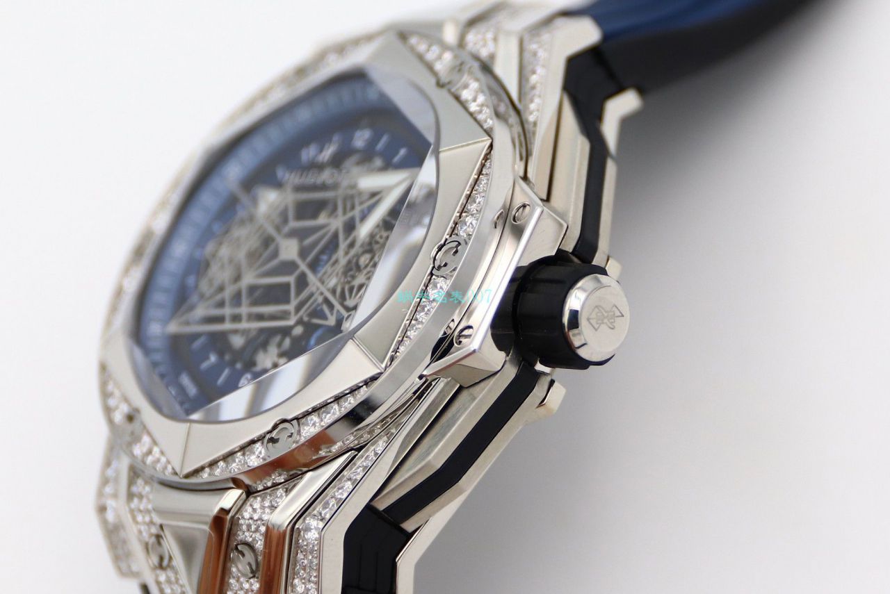 HB Factory 超A高仿手表 hublot Big Bang Sang Bleu II 刺青二代418.OX.2001.RX.1604.MXM20 wrist watch  / YB117