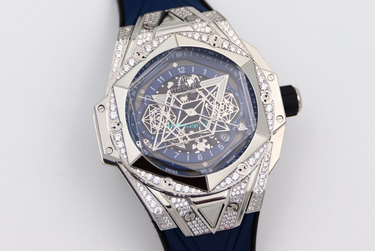 HB Factory 超A高仿手表 hublot Big Bang Sang Bleu II 刺青二代418.OX.2001.RX.1604.MXM20 wrist watch  / YB117