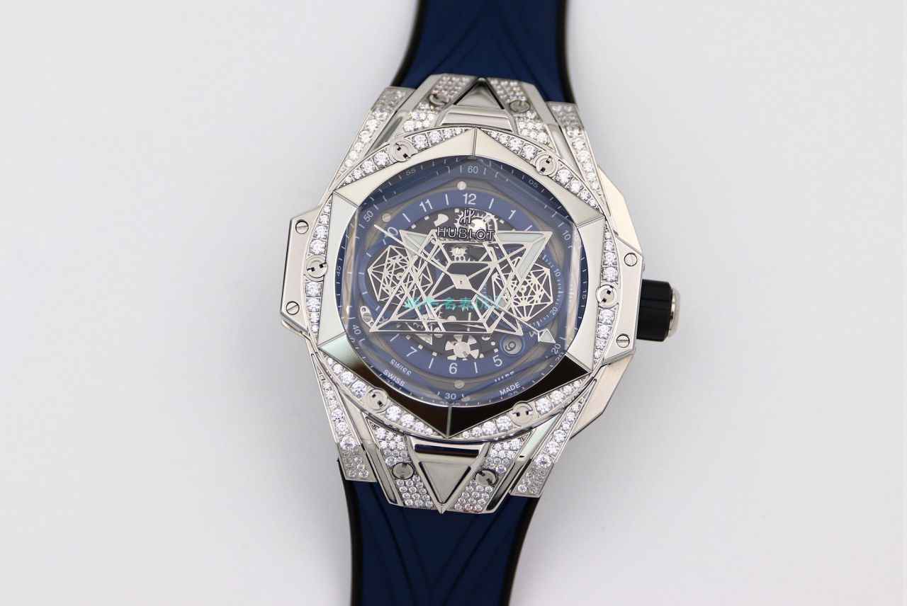 HB Factory 超A高仿手表 hublot Big Bang Sang Bleu II 刺青二代418.OX.2001.RX.1604.MXM20 wrist watch  / YB117