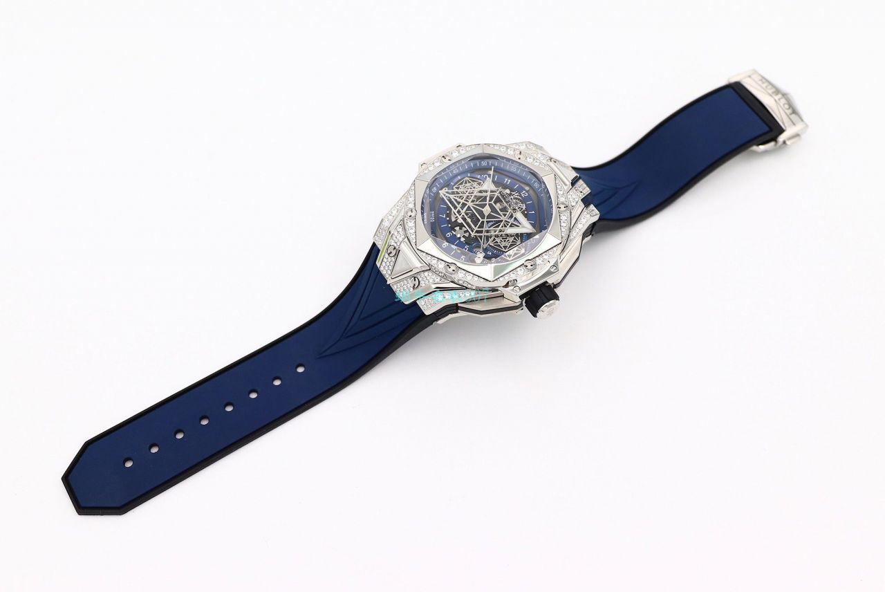 HB Factory 超A高仿手表 hublot Big Bang Sang Bleu II 刺青二代418.OX.2001.RX.1604.MXM20 wrist watch  / YB117