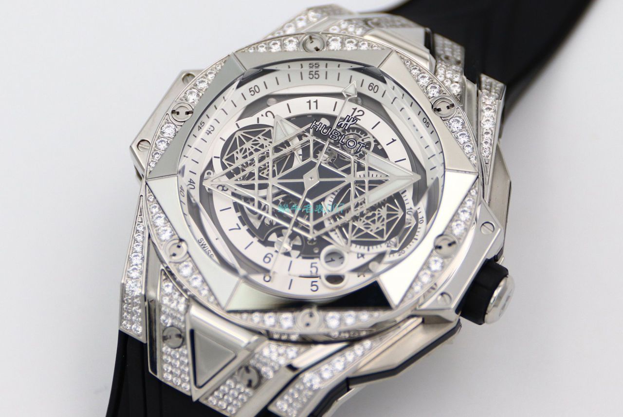 HB Factory 超A高仿手表 hublot Big Bang Sang Bleu II 刺青二代418.OX.2001.RX.1604.MXM20 wrist watch  / YB117