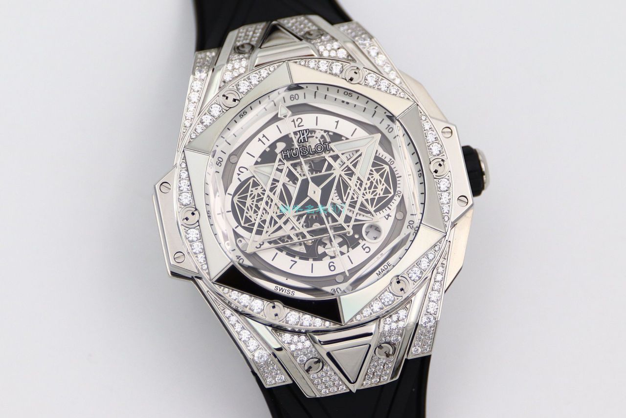 HB Factory 超A高仿手表 hublot Big Bang Sang Bleu II 刺青二代418.OX.2001.RX.1604.MXM20 wrist watch  / YB117