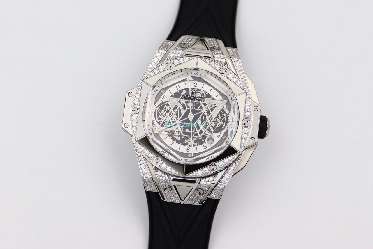 HB Factory 超A高仿手表 hublot Big Bang Sang Bleu II 刺青二代418.OX.2001.RX.1604.MXM20 wrist watch  / YB117