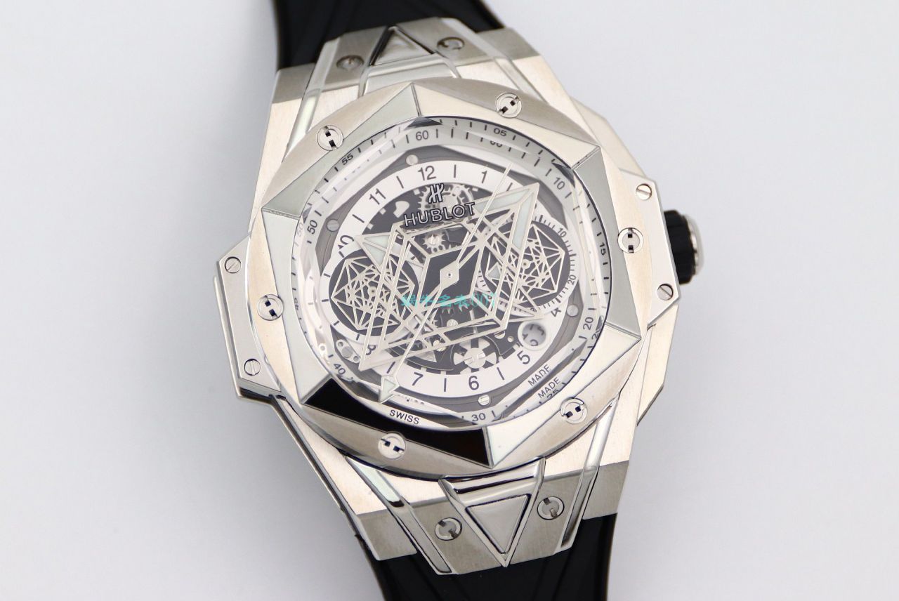 HB Factory 超A高仿手表 hublot Big Bang Sang Bleu II 刺青二代418.OX.2001.RX.1604.MXM20 wrist watch  / YB117