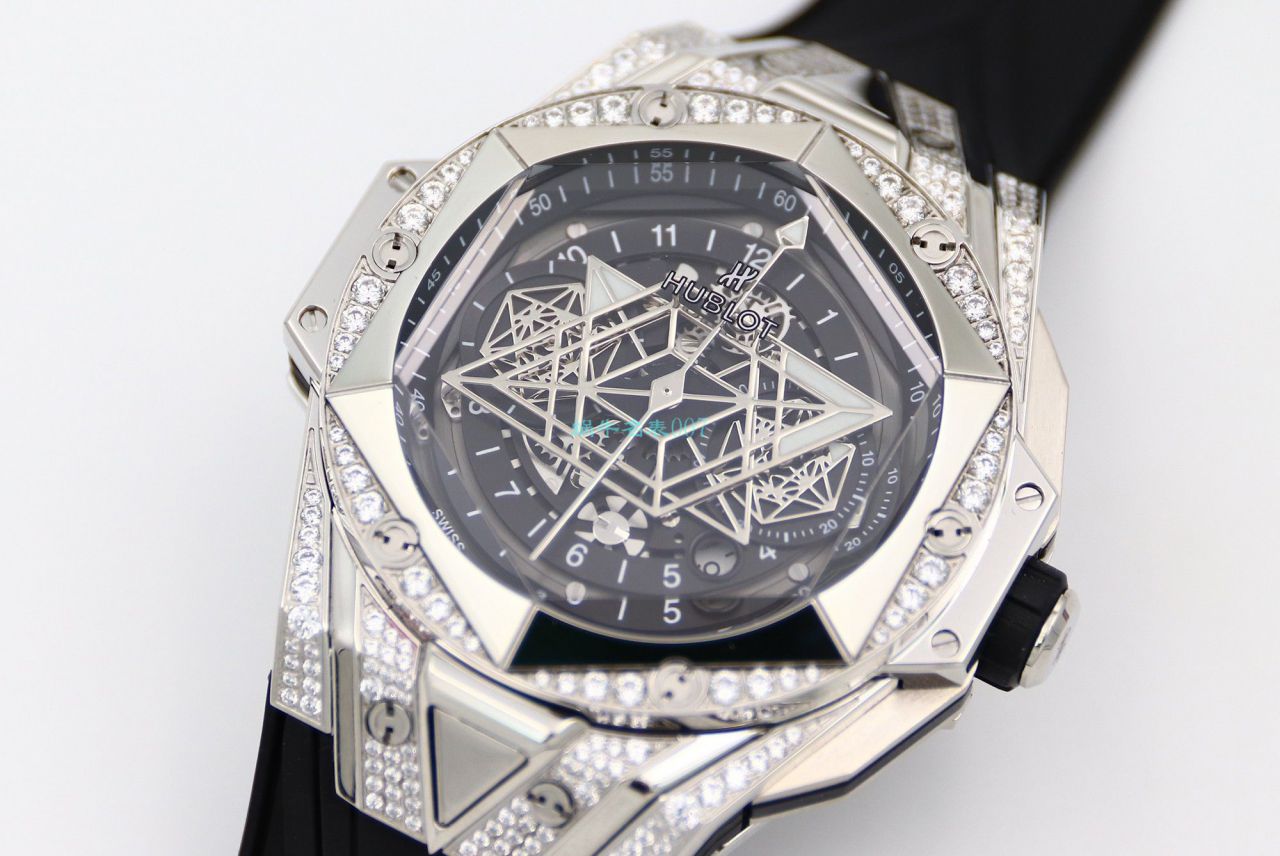 HB Factory 超A高仿手表 hublot Big Bang Sang Bleu II 刺青二代418.OX.2001.RX.1604.MXM20 wrist watch  / YB117