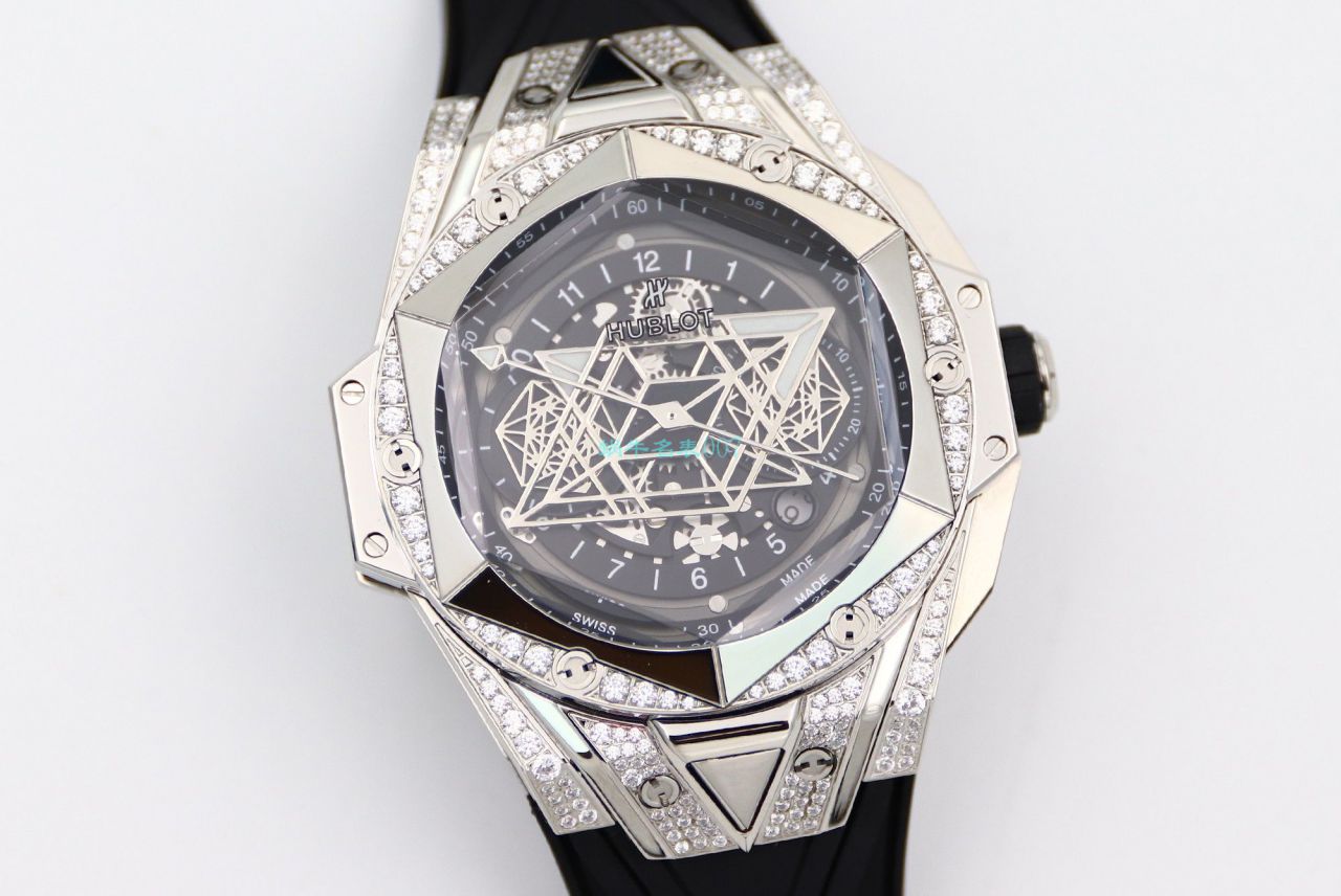 HB Factory 超A高仿手表 hublot Big Bang Sang Bleu II 刺青二代418.OX.2001.RX.1604.MXM20 wrist watch  / YB117
