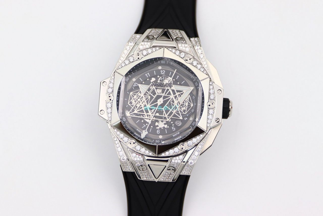 HB Factory 超A高仿手表 hublot Big Bang Sang Bleu II 刺青二代418.OX.2001.RX.1604.MXM20 wrist watch  / YB117