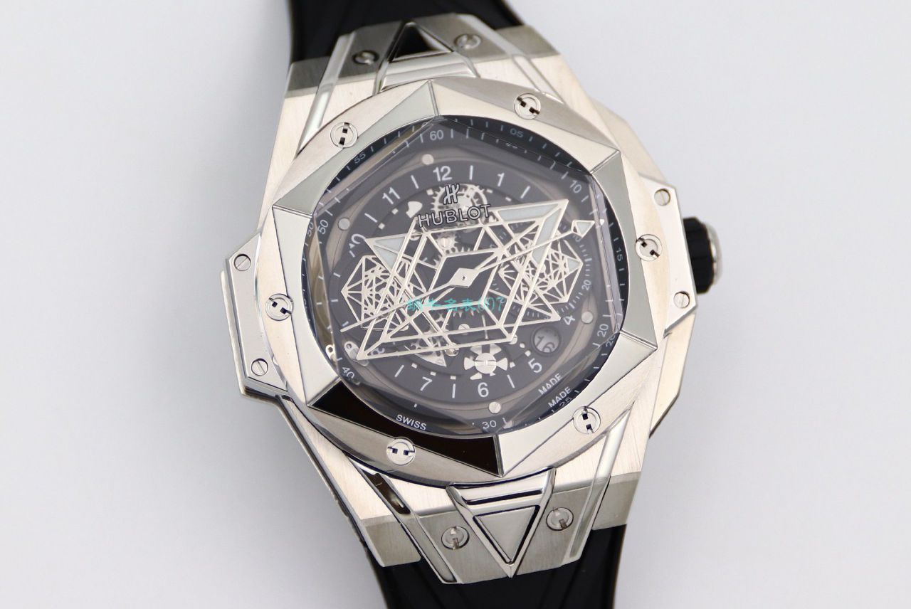 HB Factory 超A高仿手表 hublot Big Bang Sang Bleu II 刺青二代418.OX.2001.RX.1604.MXM20 wrist watch  / YB117