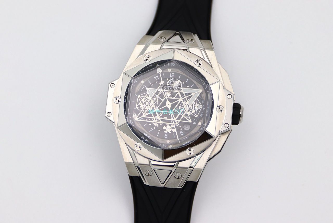 HB Factory 超A高仿手表 hublot Big Bang Sang Bleu II 刺青二代418.OX.2001.RX.1604.MXM20 wrist watch  / YB117