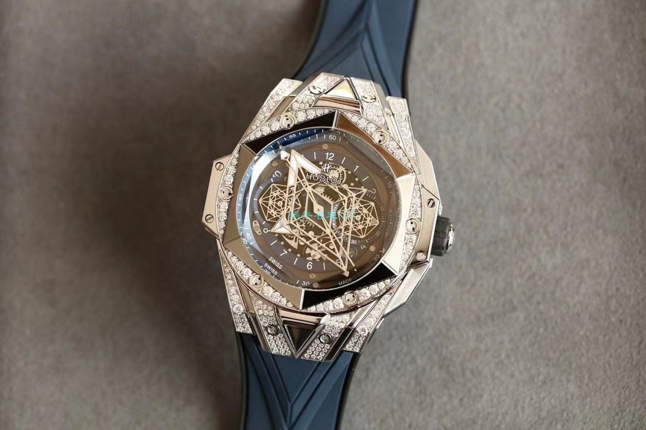 HB Factory 超A高仿手表 hublot Big Bang Sang Bleu II 刺青二代418.OX.2001.RX.1604.MXM20 wrist watch  / YB117