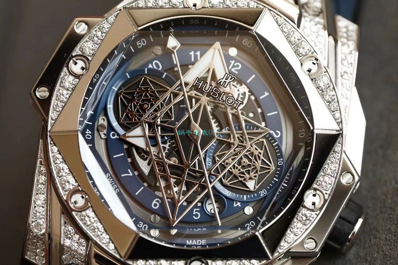 HB Factory 超A高仿手表 hublot Big Bang Sang Bleu II 刺青二代418.OX.2001.RX.1604.MXM20 wrist watch  / YB117