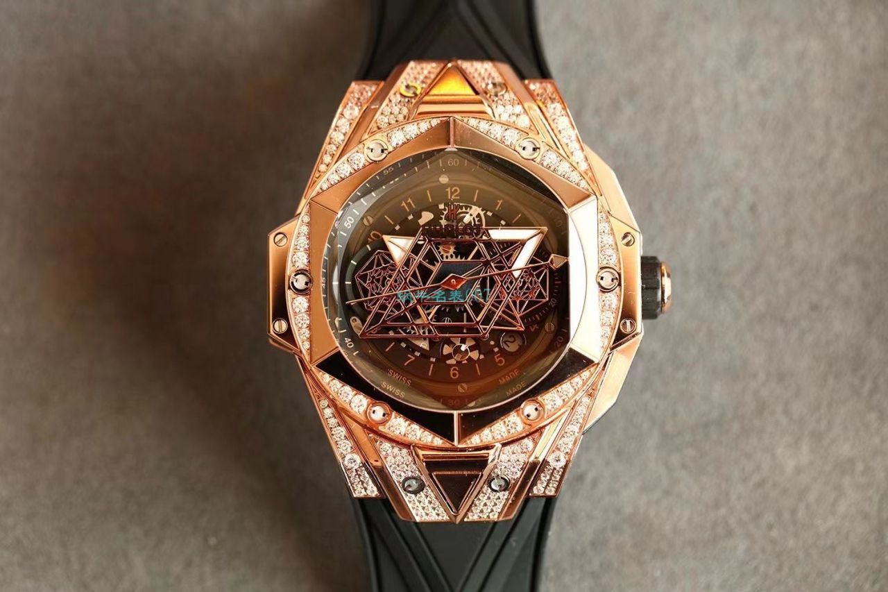 HB Factory 超A高仿手表 hublot Big Bang Sang Bleu II 刺青二代418.OX.2001.RX.1604.MXM20 wrist watch  / YB117