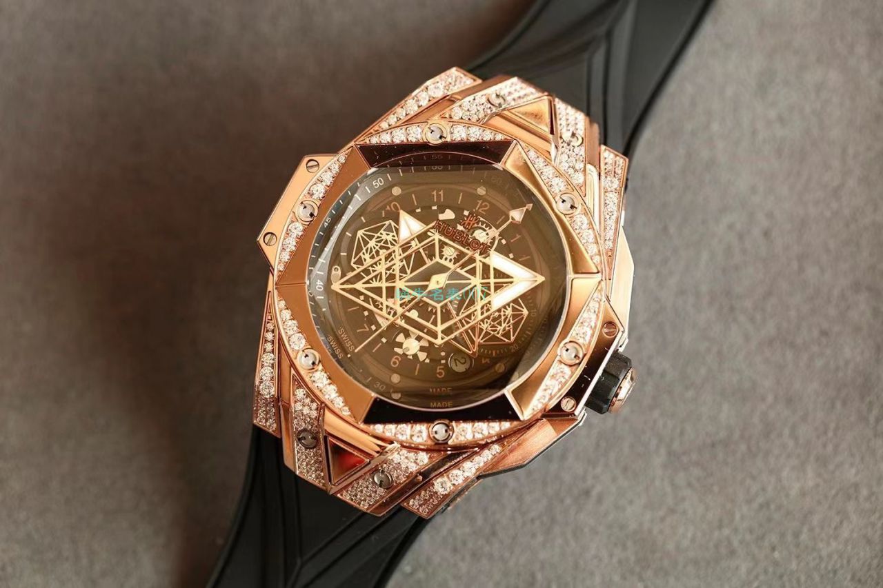 HB Factory 超A高仿手表 hublot Big Bang Sang Bleu II 刺青二代418.OX.2001.RX.1604.MXM20 wrist watch  / YB117