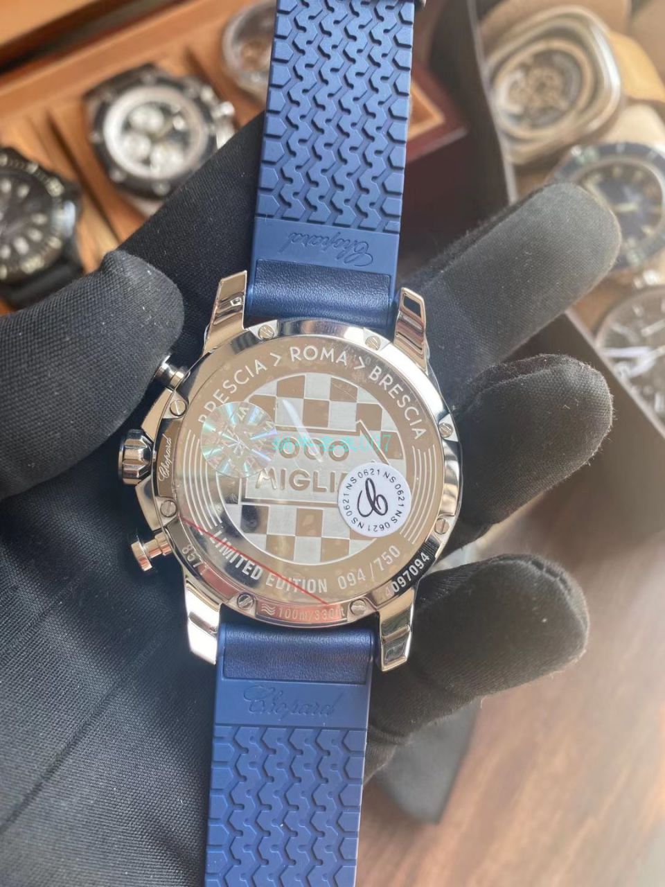V7 Factory  Chopard MILLE MIGLIA GTS AZZURRO  top 复刻高仿168571-3007蓝色古董赛车主题 wrist watch  / XB080