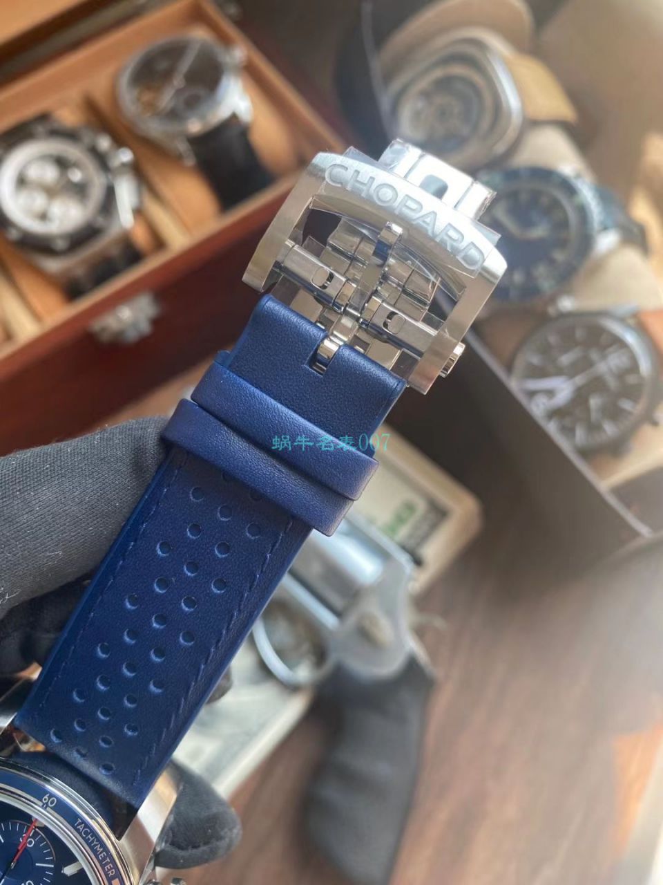 V7 Factory  Chopard MILLE MIGLIA GTS AZZURRO  top 复刻高仿168571-3007蓝色古董赛车主题 wrist watch  / XB080