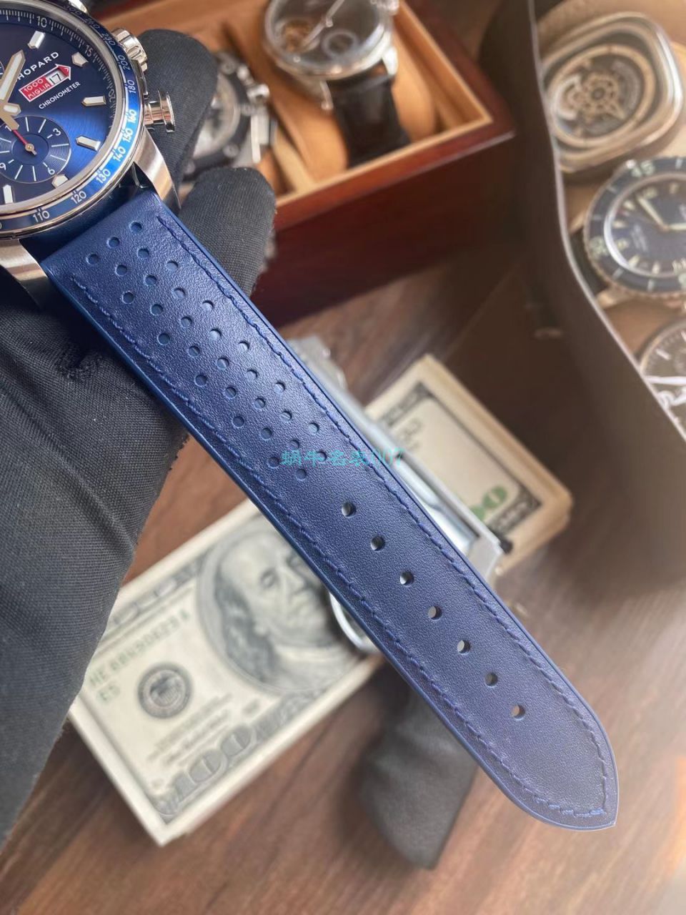 V7 Factory  Chopard MILLE MIGLIA GTS AZZURRO  top 复刻高仿168571-3007蓝色古董赛车主题 wrist watch  / XB080