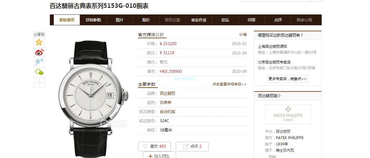 ZF Factory  PATEK PHILIPPE 古典表系列5153R-001 top 1比1高仿复刻手表 / BD363