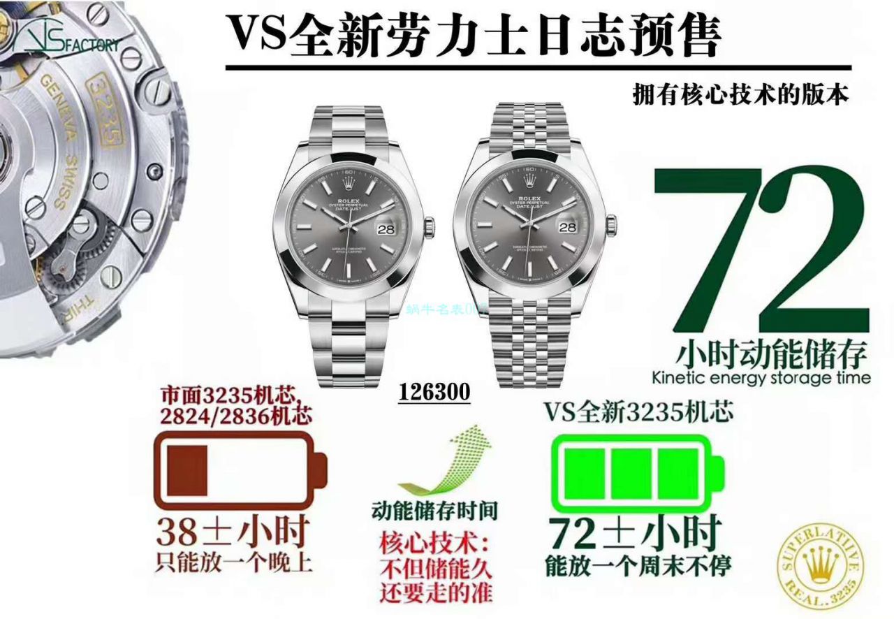  Video analysis VS Factory  Rolex   Datejust 41系列m126300-0002超A1比1复刻高仿 wrist watch  / R721
