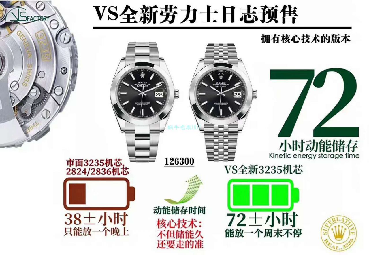  Video analysis VS Factory  Rolex   Datejust 41系列m126300-0002超A1比1复刻高仿 wrist watch  / R721