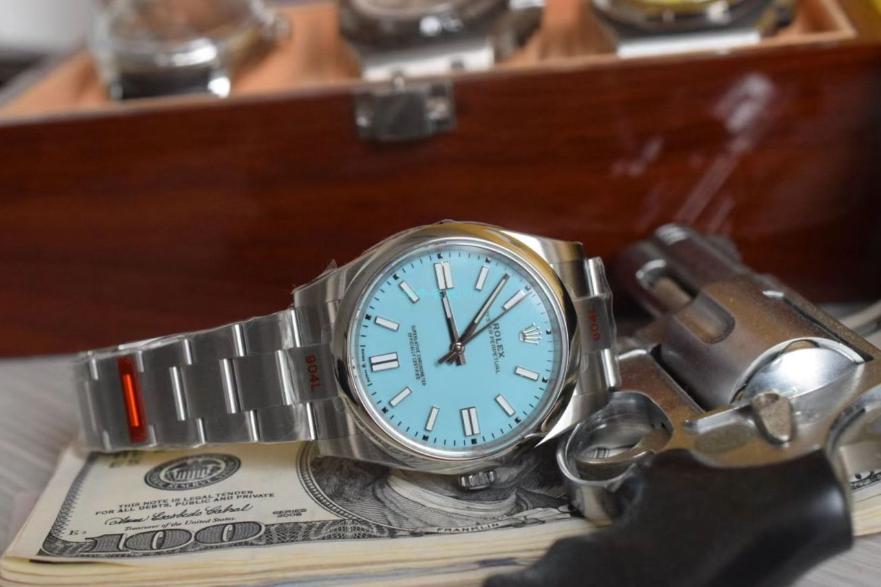 【 Video analysis 】EW Factory  Rolex  oyster perpetual 动41蒂芙尼蓝m124300-0006超A高仿手表 / R722