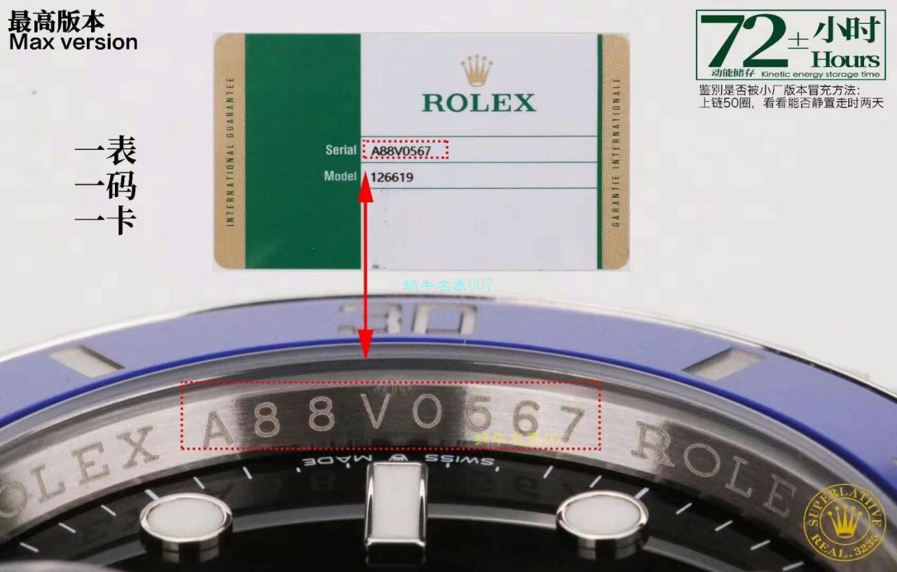 VS Factory  Rolex  Submariner 蓝水鬼41毫米新款1比1高仿手表m126619lb-0003 wrist watch  / R739