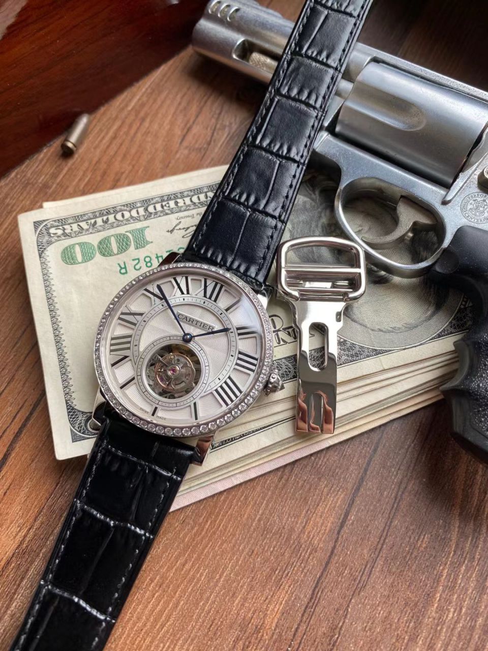 BBR Factory  Cartier  高级制表 Tourbillon 1比1高仿手表HPI00592，HPI00593 wrist watch  / K332