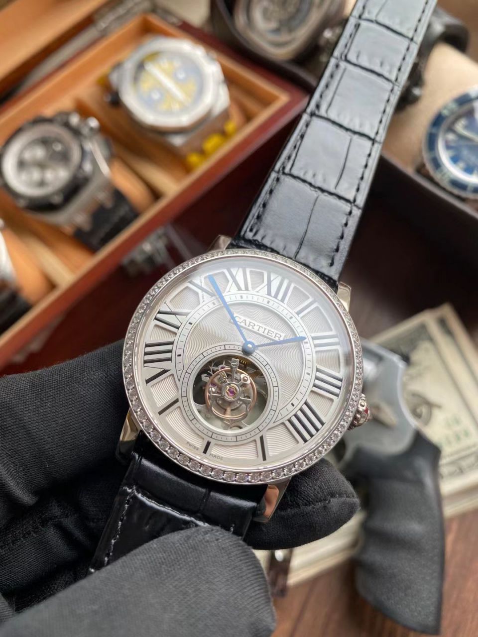 BBR Factory  Cartier  高级制表 Tourbillon 1比1高仿手表HPI00592，HPI00593 wrist watch  / K332
