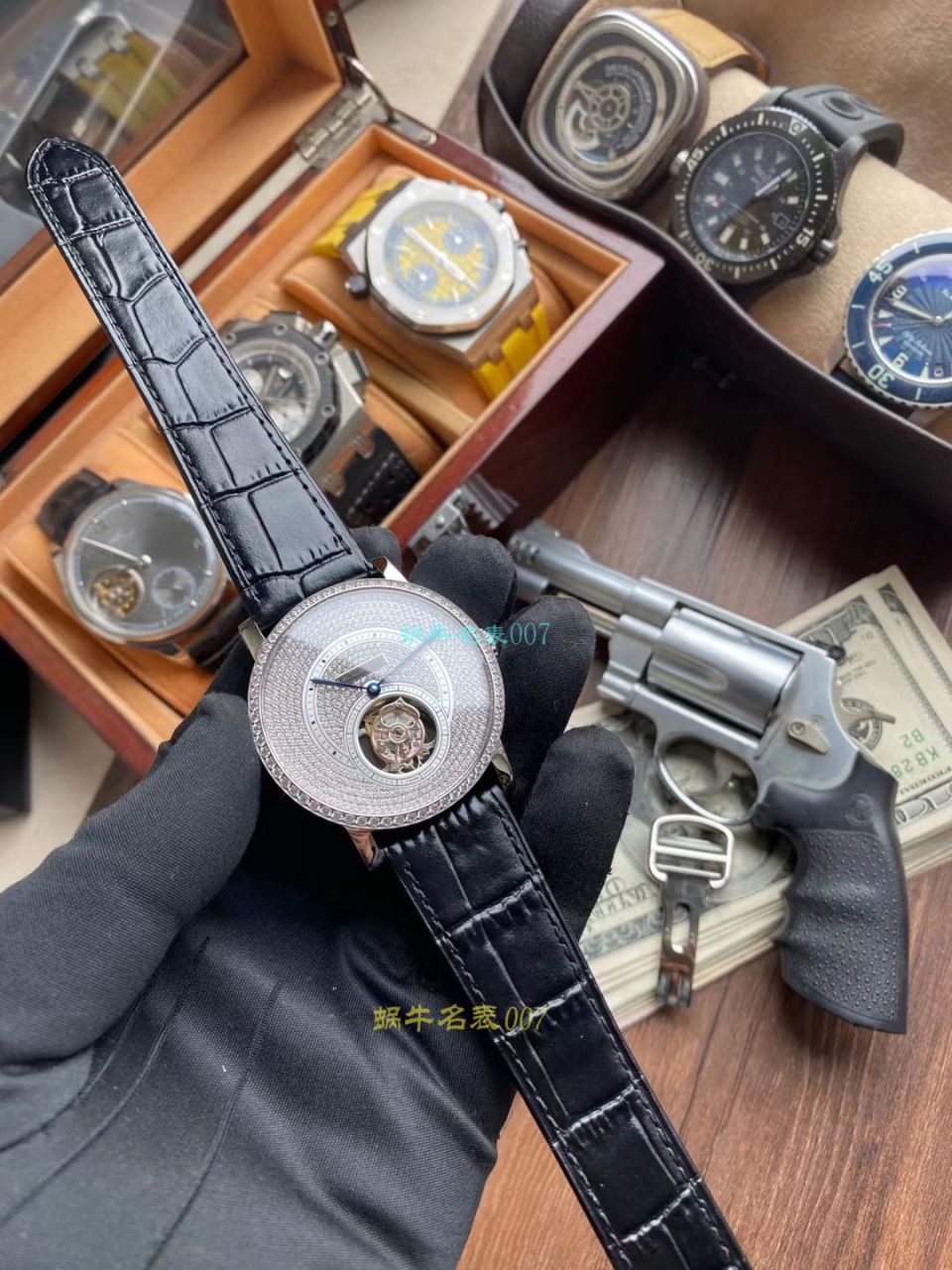 BBR Factory  Cartier  高级制表 Tourbillon 1比1高仿手表HPI00592，HPI00593 wrist watch  / K332