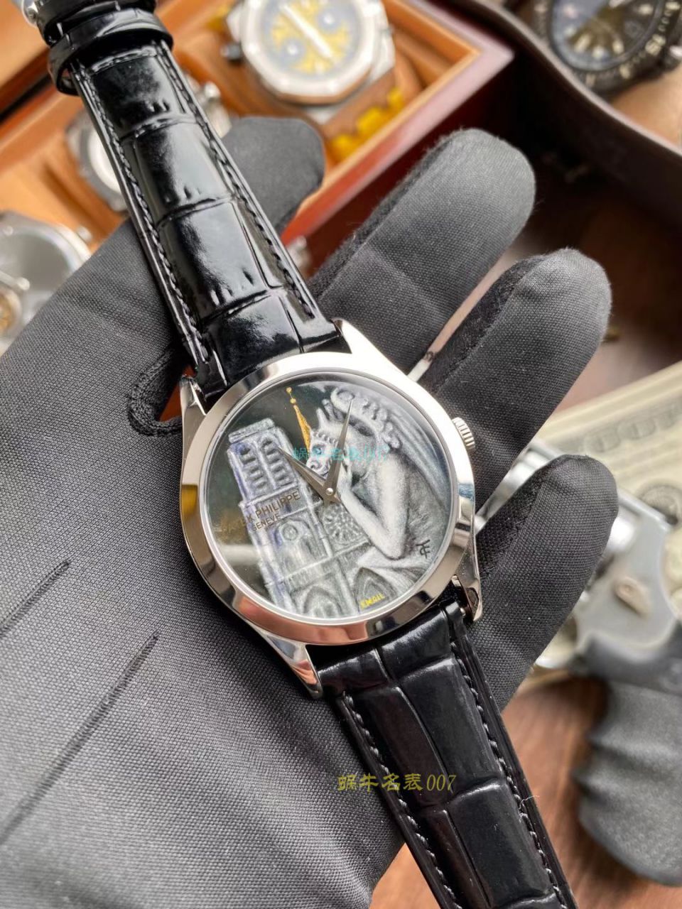 FL珐琅 Factory  PATEK PHILIPPE 5077P微绘珐琅系列复刻高仿 wrist watch 「巴黎圣母院的石制怪兽」 / BD368