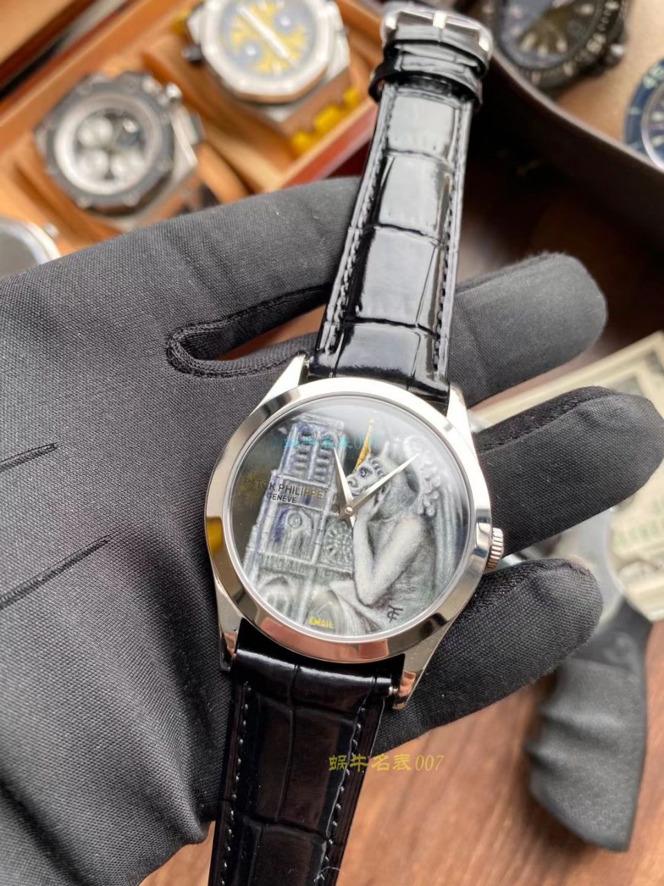FL珐琅 Factory  PATEK PHILIPPE 5077P微绘珐琅系列复刻高仿 wrist watch 「巴黎圣母院的石制怪兽」 / BD368