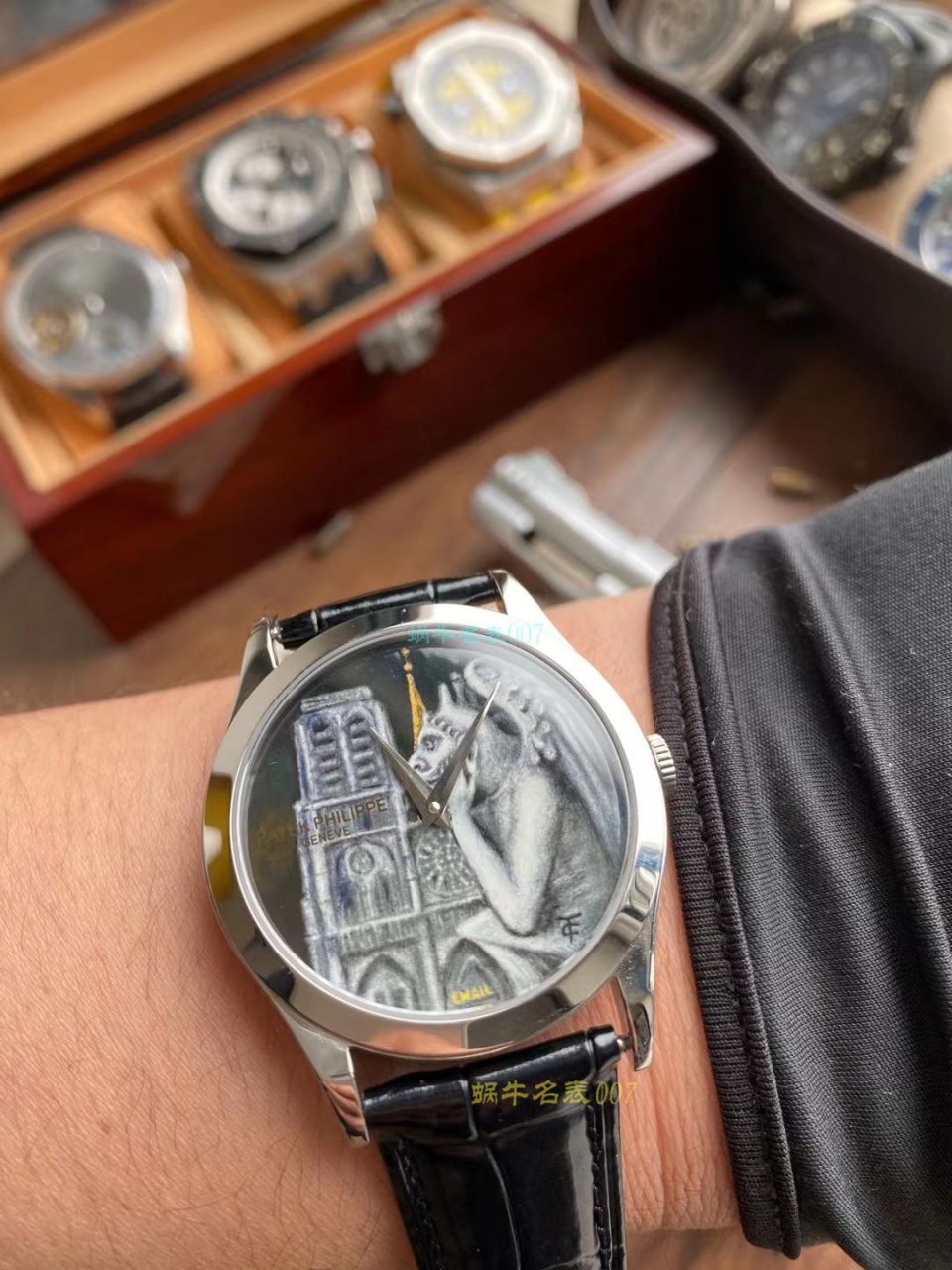 FL珐琅 Factory  PATEK PHILIPPE 5077P微绘珐琅系列复刻高仿 wrist watch 「巴黎圣母院的石制怪兽」 / BD368