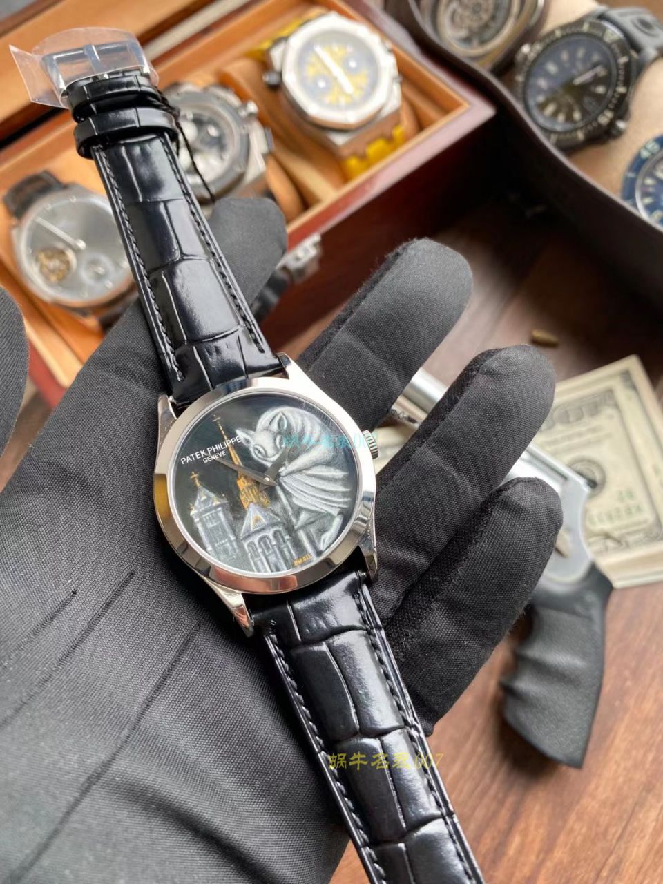 FL珐琅 Factory  PATEK PHILIPPE 5077P微绘珐琅系列复刻高仿 wrist watch 「巴黎圣母院的石制怪兽」 / BD368
