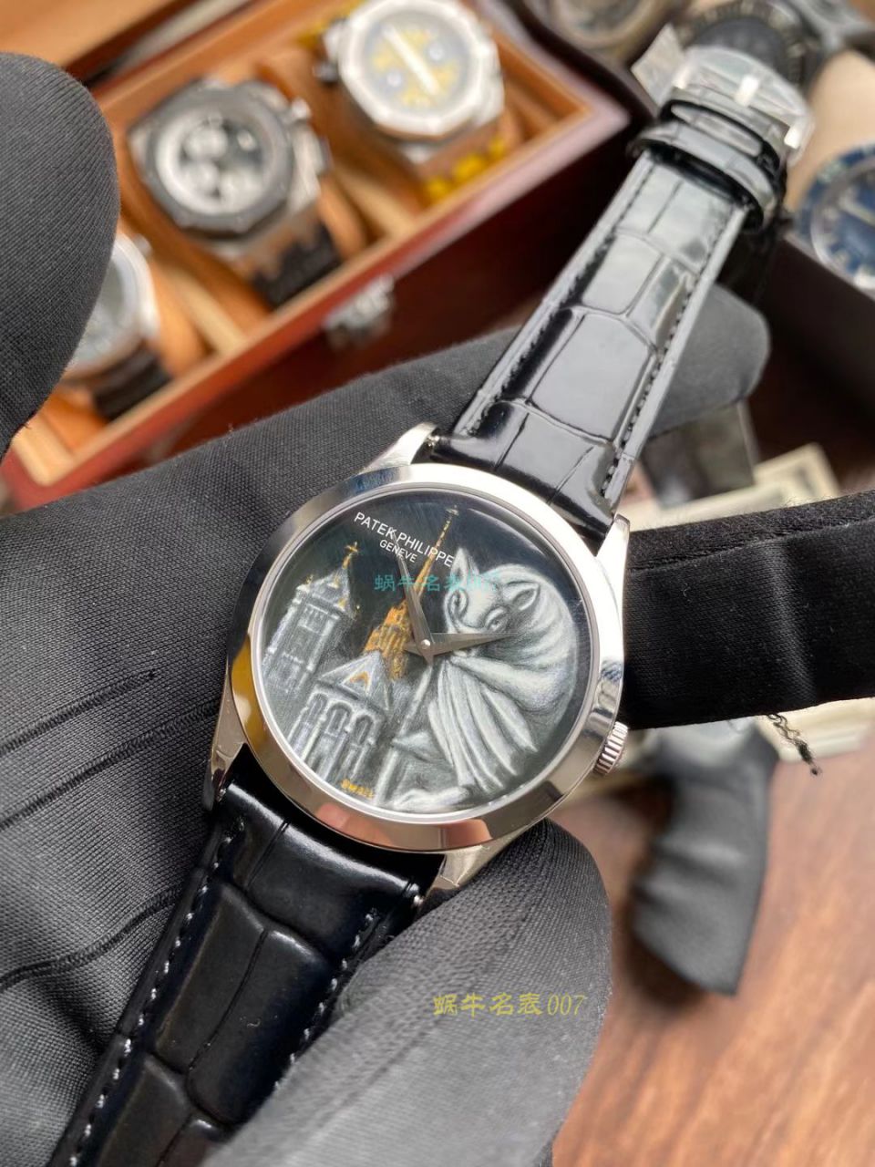 FL珐琅 Factory  PATEK PHILIPPE 5077P微绘珐琅系列复刻高仿 wrist watch 「巴黎圣母院的石制怪兽」 / BD368