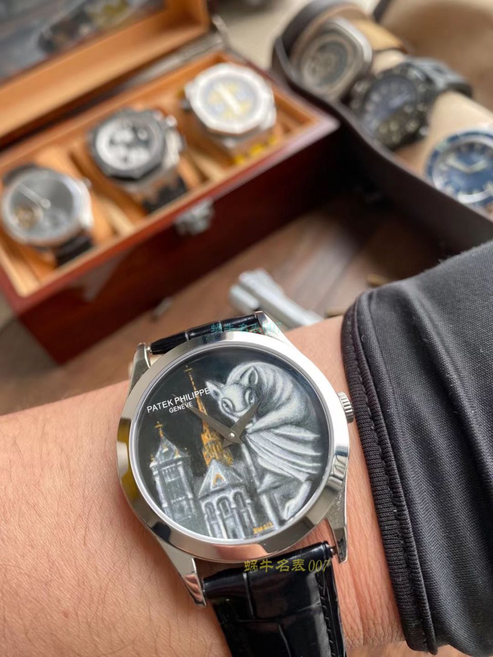 FL珐琅 Factory  PATEK PHILIPPE 5077P微绘珐琅系列复刻高仿 wrist watch 「巴黎圣母院的石制怪兽」 / BD368