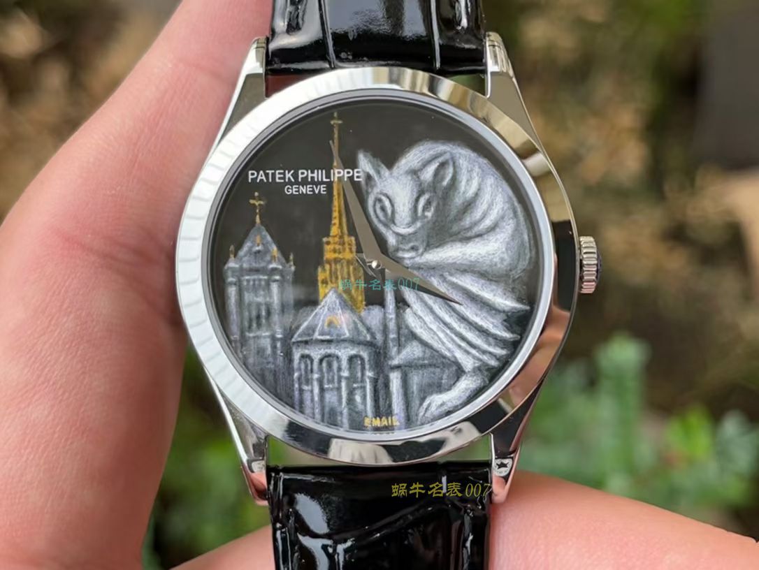FL珐琅 Factory  PATEK PHILIPPE 5077P微绘珐琅系列复刻高仿 wrist watch 「巴黎圣母院的石制怪兽」 / BD368